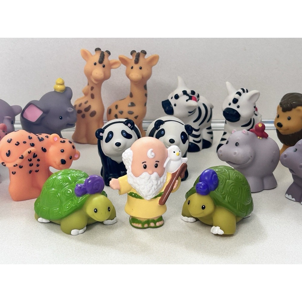 Fisher Price Little People Lot Noah's Ark Animals And Noah  Figures Only No Boat